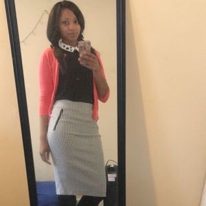 Black and white plaid skirt by Rachel Zoe